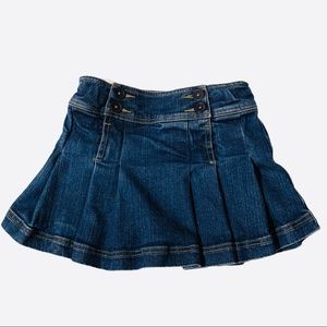 Mini Boden 7-8 denim pleated mini skirt